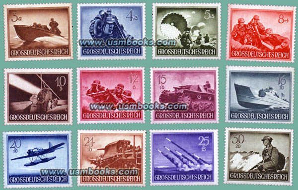 Third Reich Military Postage Stamps 1944